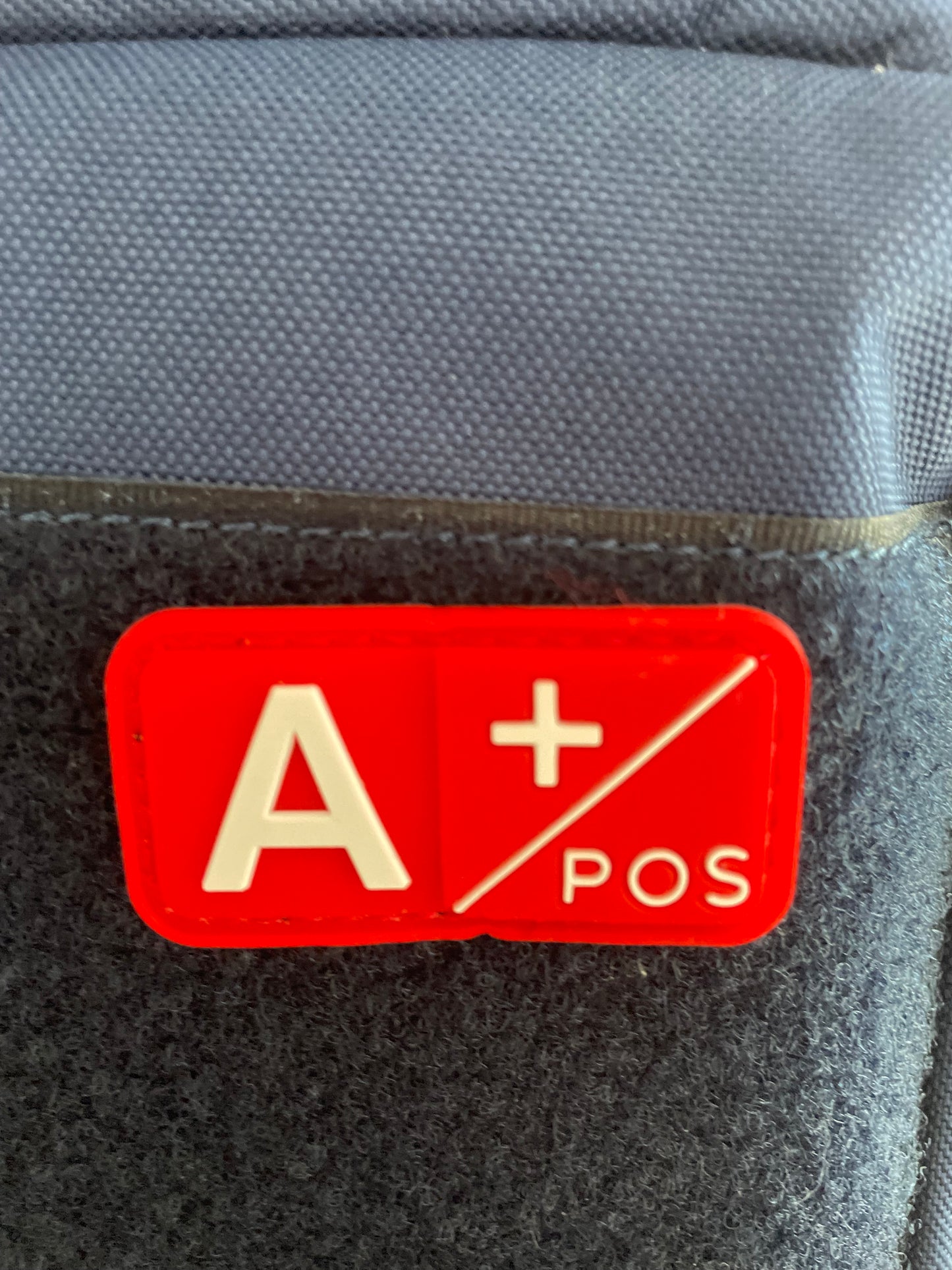 Patch Velcro 3D Groupe Sanguin A+ Rouge