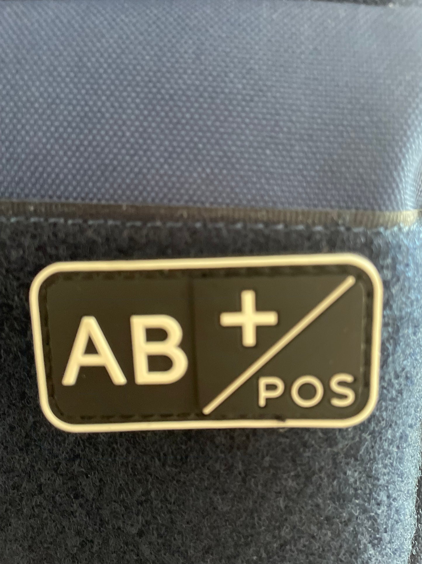 Patch Velcro 3D Groupe Sanguin AB+ Rouge