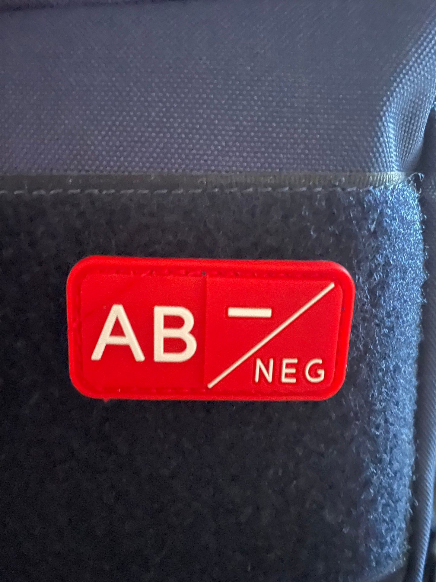 Patch Velcro 3D Groupe Sanguin AB- Rouge