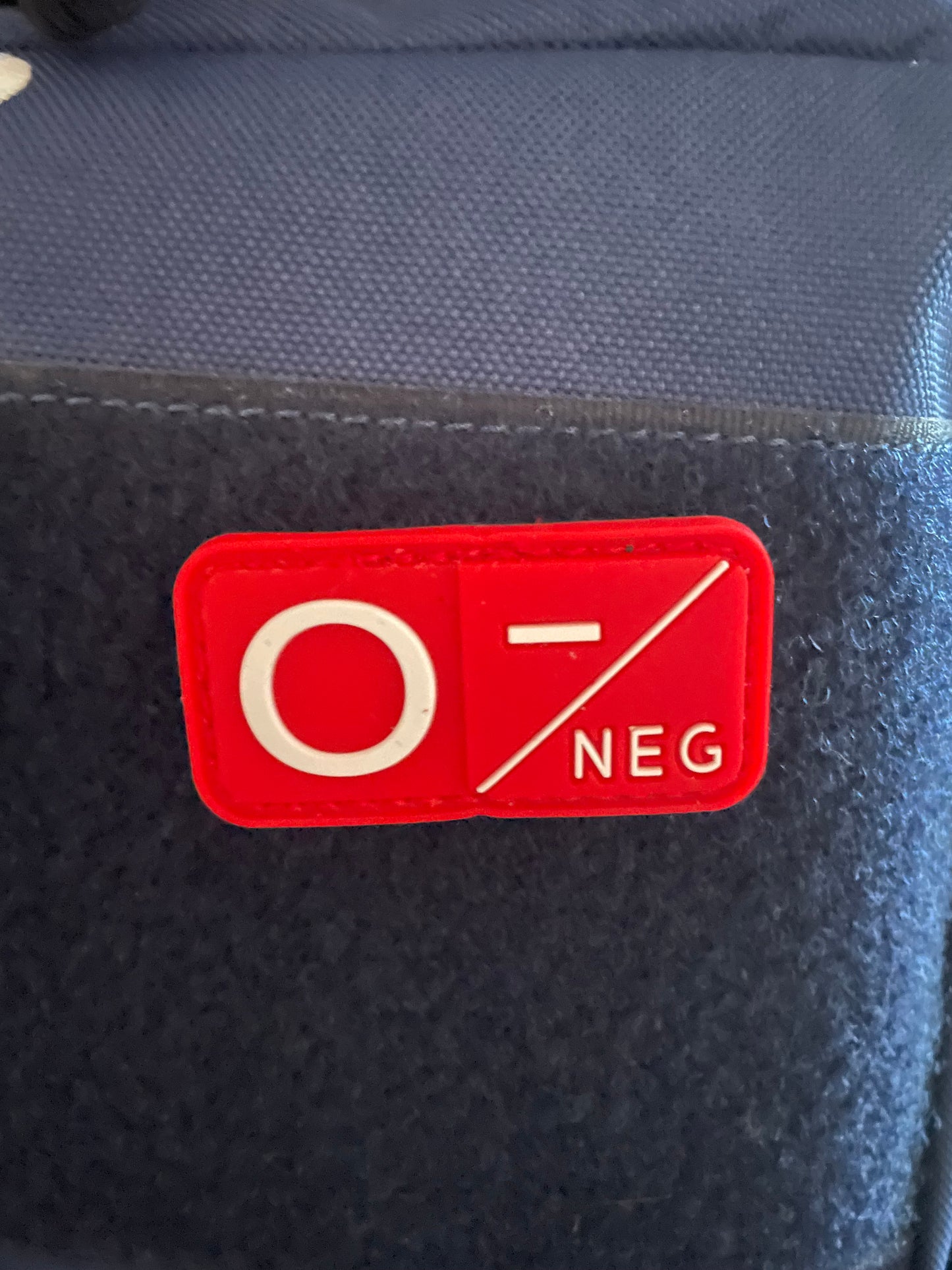 Patch Velcro 3D Groupe Sanguin O- Rouge