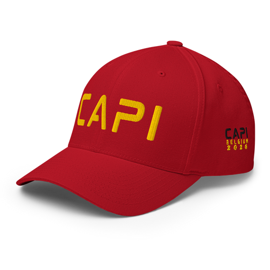 CAPI RED Belgium Casquette Structurée en Sergé BELGIUM MONDIAL 2026