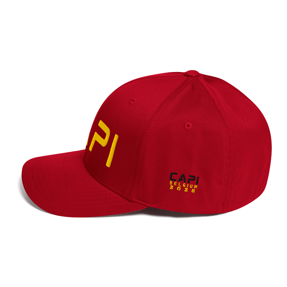 CAPI RED Belgium Casquette Structurée en Sergé BELGIUM MONDIAL 2026